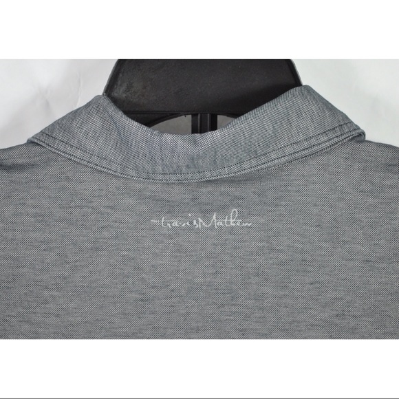 Travis Mathew Gray Golf Polo Shirt Size Medium - Picture 4 of 6